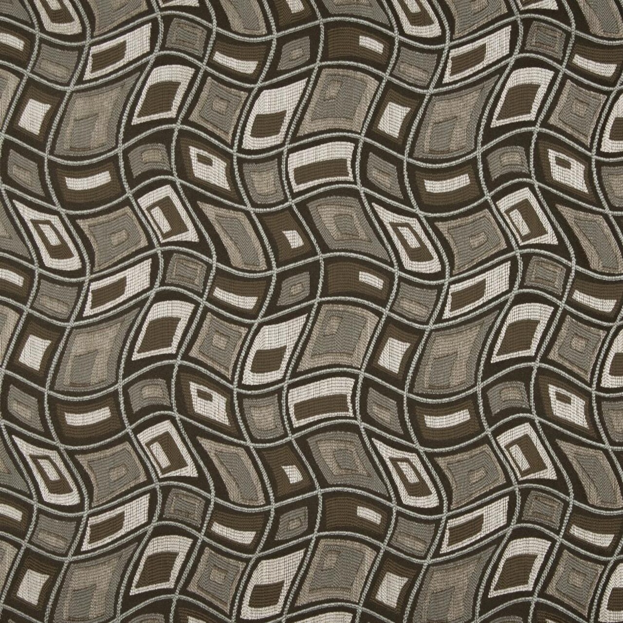 Zion/Mineral - Brown,Grey & Silver Abstract & Geometric Upholstery Fabric 54 Inches"
